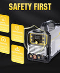Safety features of 6 In 1 Welding Machine With Plasma Cutter And TIG Capabilities, Pulse TIG Lift TIG Stick Spot Weld And Cut, 110V/220V Dual Voltage