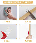Kick Up Your Rooms With Matte Gold Peel And Stick Molding Trim, Super Slick DIY Decorative Edge Strip For Walls Ceilings Cabinets, Easy mirror baseboard install steps.