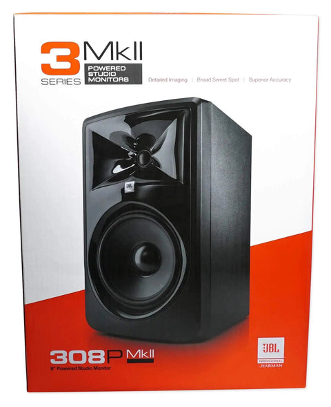 Box of 3 Series MkII Two 8 Inch 2 Way Active Studio Reference Monitors with MkII Transducers for precise mixing and smooth response