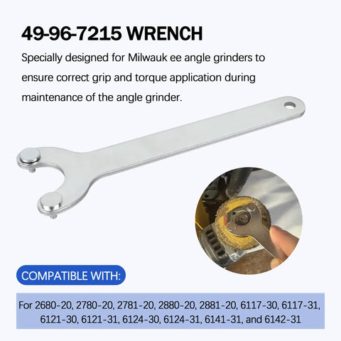Tough As Nails Replacement Flange Wrench For Milwaukee M-18 Angle Grinder, zinc steel, 6.3 inch, designed for easy cutting wheel swaps.