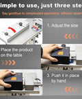 Simple steps to operate Premium Semi-Automatic Corner Labeling Machine With Digital Touch Screen And Automatic Centering.