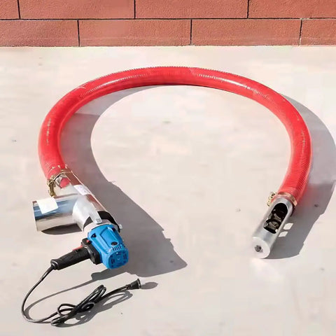 Portable Suction Auger Screw Conveyor For Grain And Cement, two-meter length, electric setup, ready for farm use