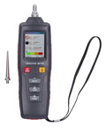 Portable Vibration Meter And Analyzer With Color LCD Logger For Industrial Machines Pro Grade Accelerometer Testing Equipment Easy Transducer Install Real Time Vibration Speed Acceleration And Displacement Readouts with probe and strap