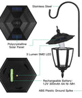 4 Pack Solar Spotlight Lights Outdoor With Remote Control White And Warm White Dual Color LEDs 3 Modes Solar components diagram