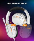 Lightweight Gaming Headset With Crisp Sound And Clear Unidirectional Mic for PS5 PS4 Xbox Series X S Xbox One Nintendo Switch