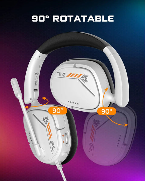 Lightweight Gaming Headset With Crisp Sound And Clear Unidirectional Mic for PS5 PS4 Xbox Series X S Xbox One Nintendo Switch