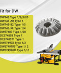 2 Pcs 5140061-65 Table Saw Bevel Gear Replacement Kit Fits DWE7480 DWE7490 DWE7491 DWE7499GD DCS7485B DW745 And More