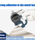 EMF Shielding Fabric For High Frequency Protection, Copper-Infused Shielding Cloth measured for thickness with gauge