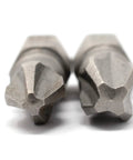 Close-up of S2 steel bits from 7 Piece JIS Driver Set Pro Grade Screwdrivers And Bits Bundle, showcasing precision tips for electronics maintenance.