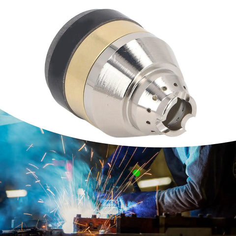 Pro Grade Cutting Nozzle Protective Cover For Handheld Plasma Cutters With Air Guide Slots And Heat Dissipation Holes