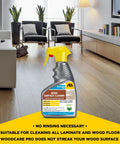 Quick Dry Wood Floor Cleaner Spray For Hardwood Surfaces And Kitchen Cabinets Offers A Streak Free Shine While Protecting Finished Wood Leaves No Residue Behind Making Daily Cleanup Feel Like A Breeze And Straight Up A Big Time Win Across Every Single in a modern living room setting.