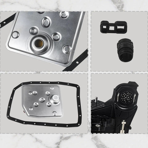 6R80 Transmission Lead Frame Kit With TCM Valve Body Module Connector Seal And Transmission Filter For Ford F150 F250 F350 Super Duty Mustang And Lincoln Navigator, showing all components.