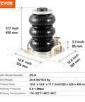 Beefy Triple Bag Air Jack For Cars, 3 Ton Pneumatic Lift With Six Steel Pipes, Raises Up To 17.7 Inches In 3 To 5 Seconds shown