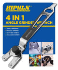 Beefy All In One Angle Grinder Wrench With Bottle Opener And Flat Head Screwdriver, Multi Tool Pin Spanner, Adjustable Nine Sixteenth Inch To Two And One Sixteenth Inch Hex Nut Tool, A3 Steel Nickel Plated.