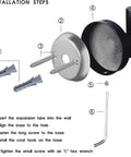 Installation steps for Four Pack Black Stainless Steel Towel Hooks Wall Mounted Heavy Duty Coat Robe Hanger including screws and anchors
