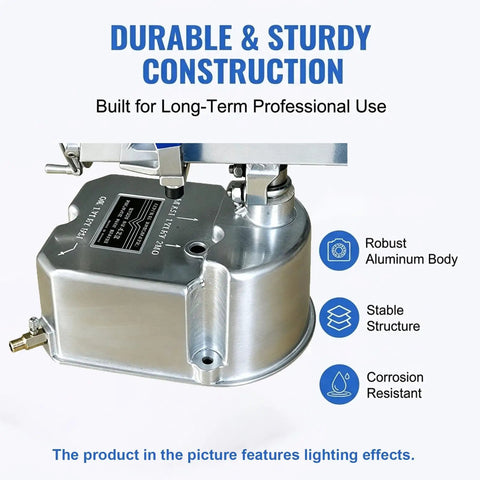 Air Driven Paint Can Mixer For 1 To 5 L Round And Square Buckets, Pneumatic Shaker With 30 Degree Oscillation And Adjustable Clamp System For Mixing Ink Adhesive And Coatings, A DIY Friendly Pro Grade Tool For Any Shop, aluminum body