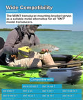 Angler in kayak with fish illustrates Beefy Heavy Duty Metal Transducer Mounting Bracket For Helix 7 Transducers And Si G2N Transom Mounts