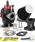 24mm Performance Carburetor Upgrade For Predator 212cc 196cc 224cc Engines And GX160 GX200 Mini Bike Go Kart Beefed Up High Flow Anodized Carb Kit For Baja MB200 Power Boost, components on display