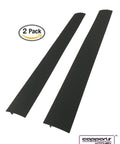 Two black silicone stove gap covers, 21 inches, kitchen silicone stove gap cover set of 2 21 inches black heat resistant easy clean