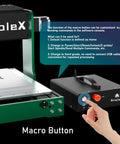 CNC Router Machine 4030-Evo Ultra 2 With All Metal XYZ Axes, controller with macro button for customized functions.