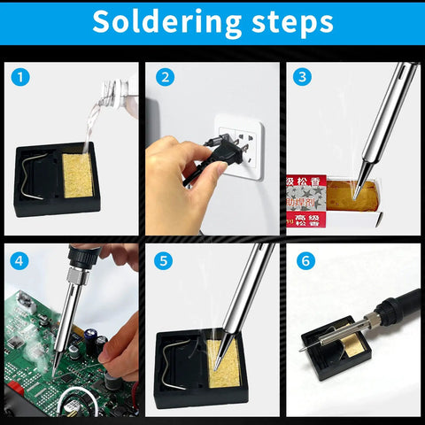Step-by-step guide for Pro Grade Fast Heat 80W 110V Soldering Iron Kit With LCD Digital Temperature Control