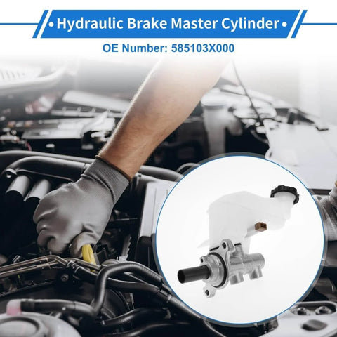 Brake Master Cylinder With Reservoir For Hyundai Elantra 2011 2014 Hydraulic Master Cylinder Replacement shown in engine bay