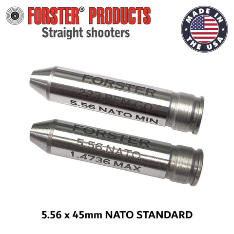 5.56 NATO Headspace Go No-Go Gauge Set MIN and MAX Chamber Length Testers for Rifles Precise 5.56 Chambering Verification Durable Mil-Spec Instrument for Reloaders and Gunsmiths