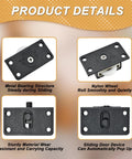 Close-up of four Two Sets Sliding Door Rollers Pulleys with Silent Nylon Wheels showing metal bearing structure and nylon wheel.