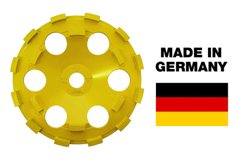 7 Inch Double Row Diamond Cup Grinding Wheel For General Concrete Grinding Wet And Dry Use Fits Most 7 Inch Grinders With A Universal Hub Tools Pro Grade For Concrete Cement Granite Stone Marble And More Made In Germany