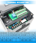 Inside view of Beefy 4KW 220V VFD Inverter For Spindle Motor CNC Router Engraving Milling Machine Pro Grade 5HP 3 Phase Output 18A