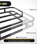 RV Bumper Mounted Cargo Carrier Basket With Net Fits 4 Inch Or 4 And A Half Inch Bumpers Heavy Duty Luggage Rack anti-rust finish