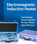 Heavy Duty Magnetic Induction Heater Bolt Remover With Zero Flame Fast Heat And High Speed Cooling Fan in rugged case with tools.