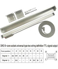 2 Axis 3 Axis DRO Display With Optical Linear Scale 5um Resolution 320mm Travel For Milling And Lathe Machines Fast Readout For Precise Metalworking And Easy Setup parts and wiring layout