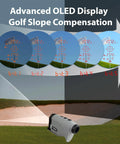 Gen 2 Golf Laser Rangefinder With Ultra Clear Optics And 99 Percent Transmission Lens OLED Display FlagLock Slope