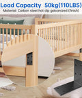 Beefy Galvanized L Brackets 1.5 By 3 By 3 Inch Eight Pack installed on crib, showcasing 90 degree support and rust resistance.