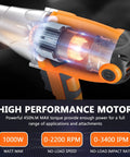 High performance motor of 8.5 Amp Electric Impact Wrench One Half Inch Drive 450 Nm Max Torque Corded Power Tool cutaway view