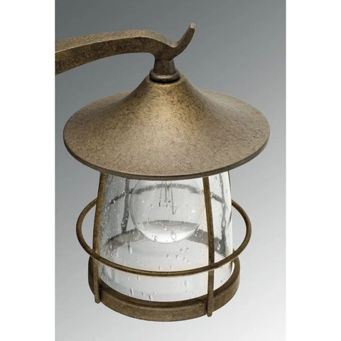 Outdoor Prairie Style Wall Light Nickel Finish, 6 3/8 Inch Wide By 9 1/8 Inch Tall, Weatherproof Porch Patio Fixture with clear glass