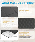 Heavy Duty Queen Bunkie Board 60x80 Low Profile Mattress Foundation Cuts Out Sagging with Oxford fabric for durability.