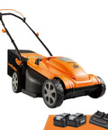 Brushless Cordless Lawn Mower With 48V Max Power 15 Inch Deck 2x24V 4Ah Batteries Dual Charger Lightweight Yard Tool