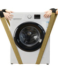 Heavy Duty Two Person Moving Straps With Adjustable Shoulder Harness And Beefy Steel Buckles For Hassle Free Hauling Of Furniture Mattresses And Appliances Without Wrecking Your Back used for a washing machine.