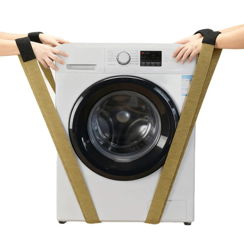 Heavy Duty Two Person Moving Straps With Adjustable Shoulder Harness And Beefy Steel Buckles For Hassle Free Hauling Of Furniture Mattresses And Appliances Without Wrecking Your Back used for a washing machine.