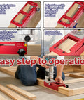 Pro Grade Aluminum Door Hinge Jig And Lock Installation Kit Heavy Duty Router Template demonstrated in use for hinge mortising.