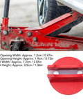 Magnetic Jack Pad For Cars And SUVs, Aluminum Grooved Pinch Weld Jack Adapter on red floor jack near car wheel