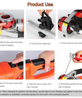 Heavy Duty 2300W Electric Pipe Threader Kit With Six Premium Dies For Galvanized And Iron Pipes 1/2 In To 2 In Range Pure Copper Motor Delivers Killer Torque For Hardcore Tradesmen showcasing installation and operation steps.