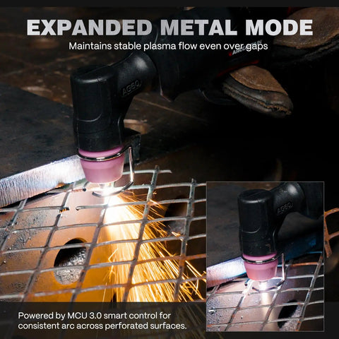 App Controlled 60Amp Plasma Cutter With Pilot Arc for 120 240V Expanded Metal Cutting
