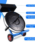 Heavy Duty Strapping Cart Rolling Dispenser Stand For 8 Inch Poly And Steel Coils Smart Mobile Workstation Keeping Gear Within Arm Reach For Pain Free Packouts Today with large tool box and rubber wheels.