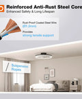 Versatile 20 Inch Low Profile Ceiling Fan With Smooth Dimmable Light And No Sweat Smart Remote Control Knockout Fandelier with anti-rust steel core.