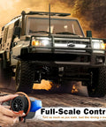 1 To 12 Scale RC Crawler Toyota LC79 4x4 Off Road Toy With LED Lights And 2.4GHz Remote, rugged detailing