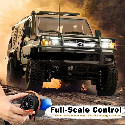 1 To 12 Scale RC Crawler Toyota LC79 4x4 Off Road Toy With LED Lights And 2.4GHz Remote, rugged detailing