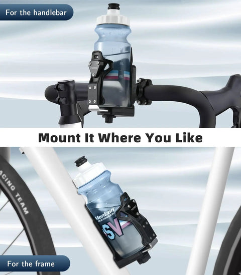 Adjustable Bike Water Bottle Cage Fits 1.9 To 3.6 Inch Bottles On Handlebar Or Frame Universal Cup Holder for bikes